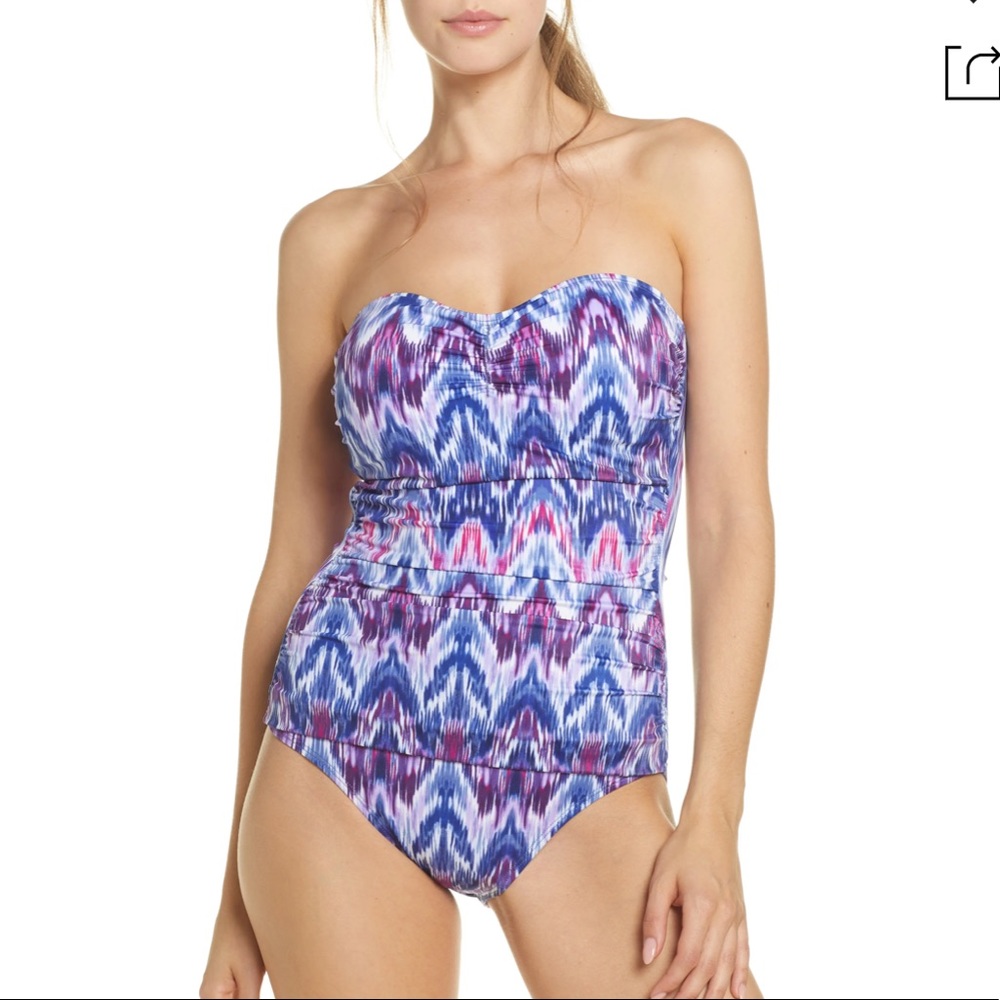 TOMMY BAHAMA Mirage Bandeau One-piece Swimsuit